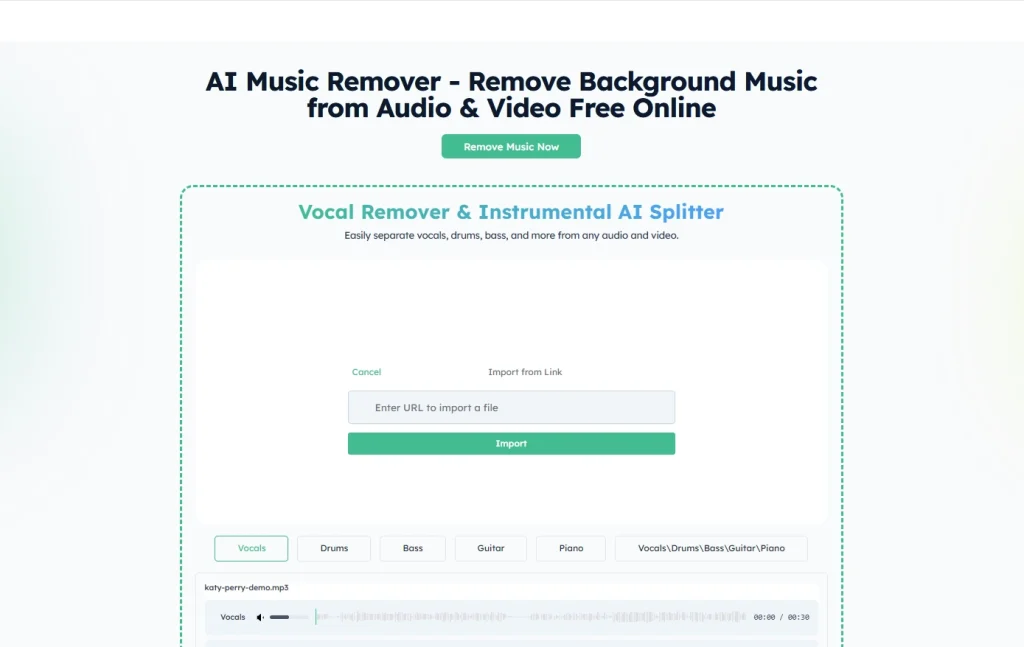 MusicRemover - Best Free AI Tool to Remove Background Music from Video