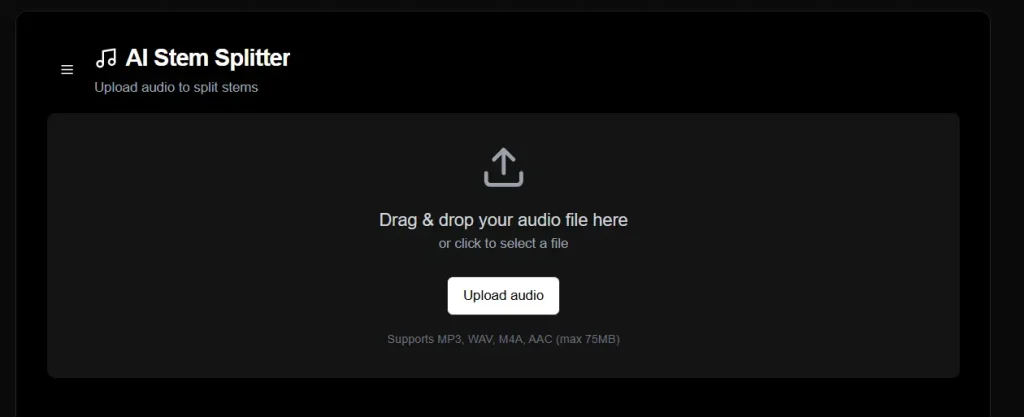 Competitor of AudioCleaner AI's AI Stem Splitter - Sesh.fm