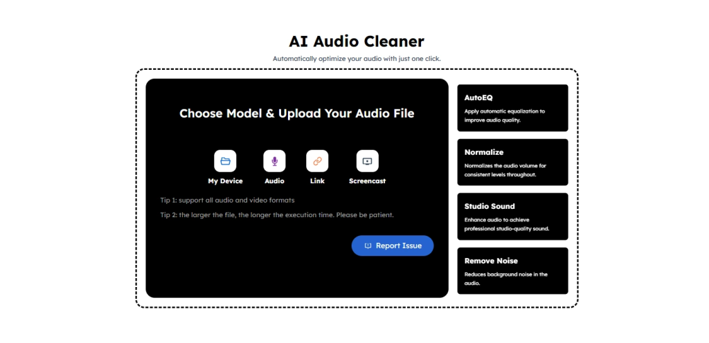 Step 2: Upload Your Audio File