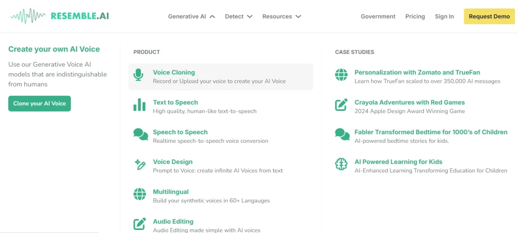 Weights GG alternative: Resemble AI