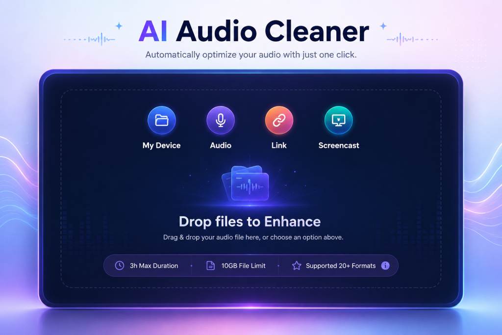How to Remove Echo from Audio Online Free with AudioCleaner AI