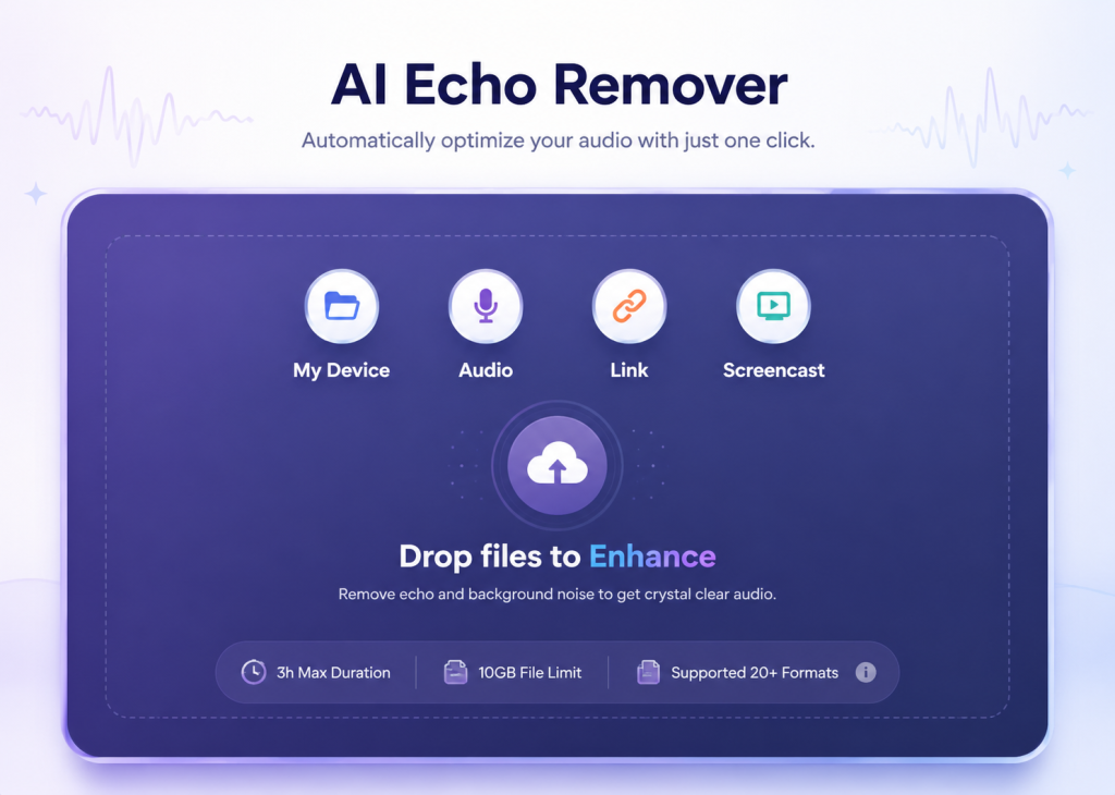 Get Rid of Microphone Echo with AudioCleaner AI
