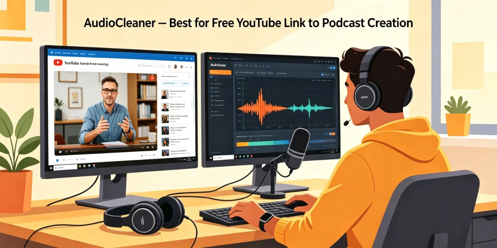 AudioCleaner — Best for Free YouTube Link to Podcast Creation