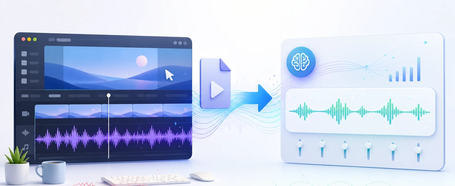 AI audio cleanup workflow for Camtasia screen recording after export