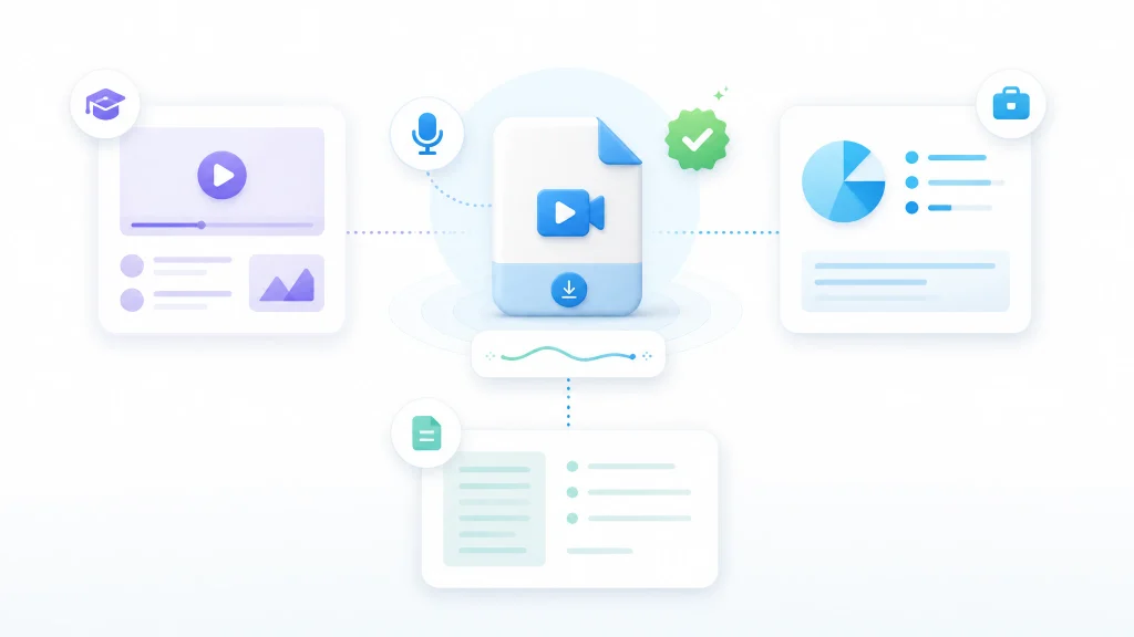 Downloaded meeting recording prepared for training replay and transcription