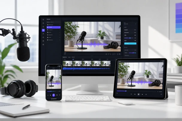 Podcast to Video Converter to Convert Audio Podcast to Video for Free - AudioCleaner AI