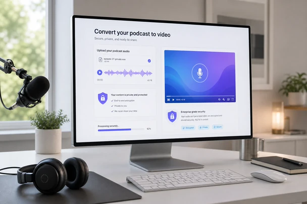 Podcast to Video Converter to Convert Audio Podcast to Video for Free - AudioCleaner AI